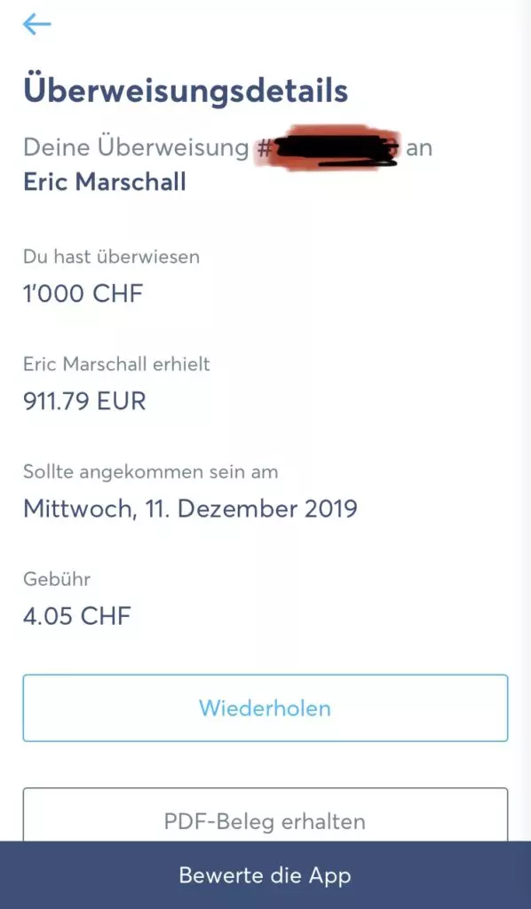 Transferwise Switzerland Costs