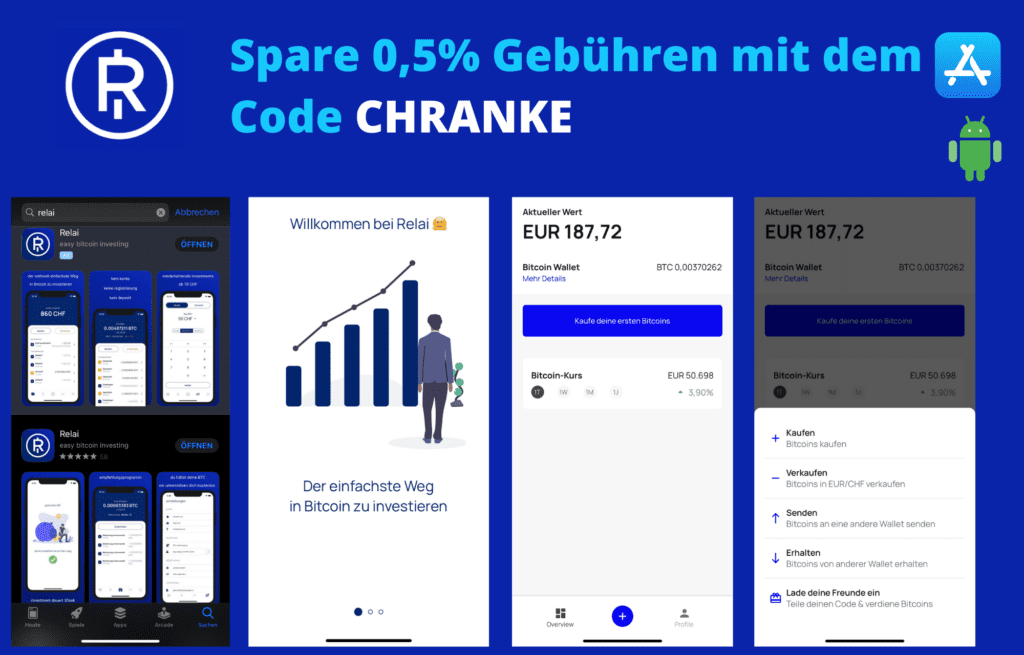 Relai App Erfahrung Bitcoin kaufen Schweiz Testbericht Review