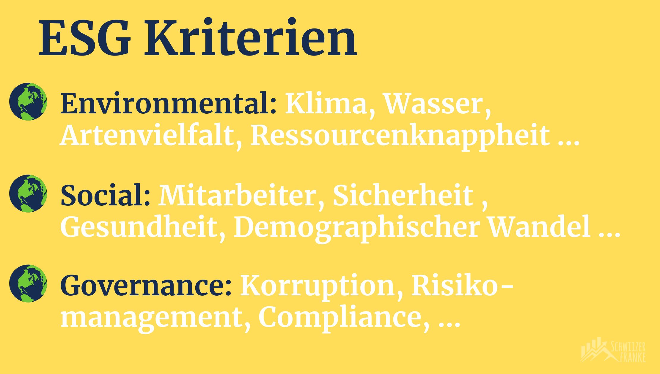 Nachhaltige Geldanlage Schweiz mit sustainable ETFs investieren