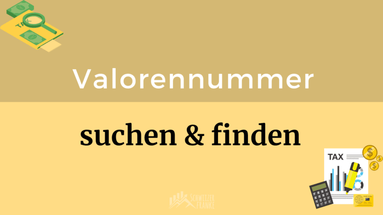 Valorennummer suchen schweiz Steuererklärung aktien valor finden isin wertschriften