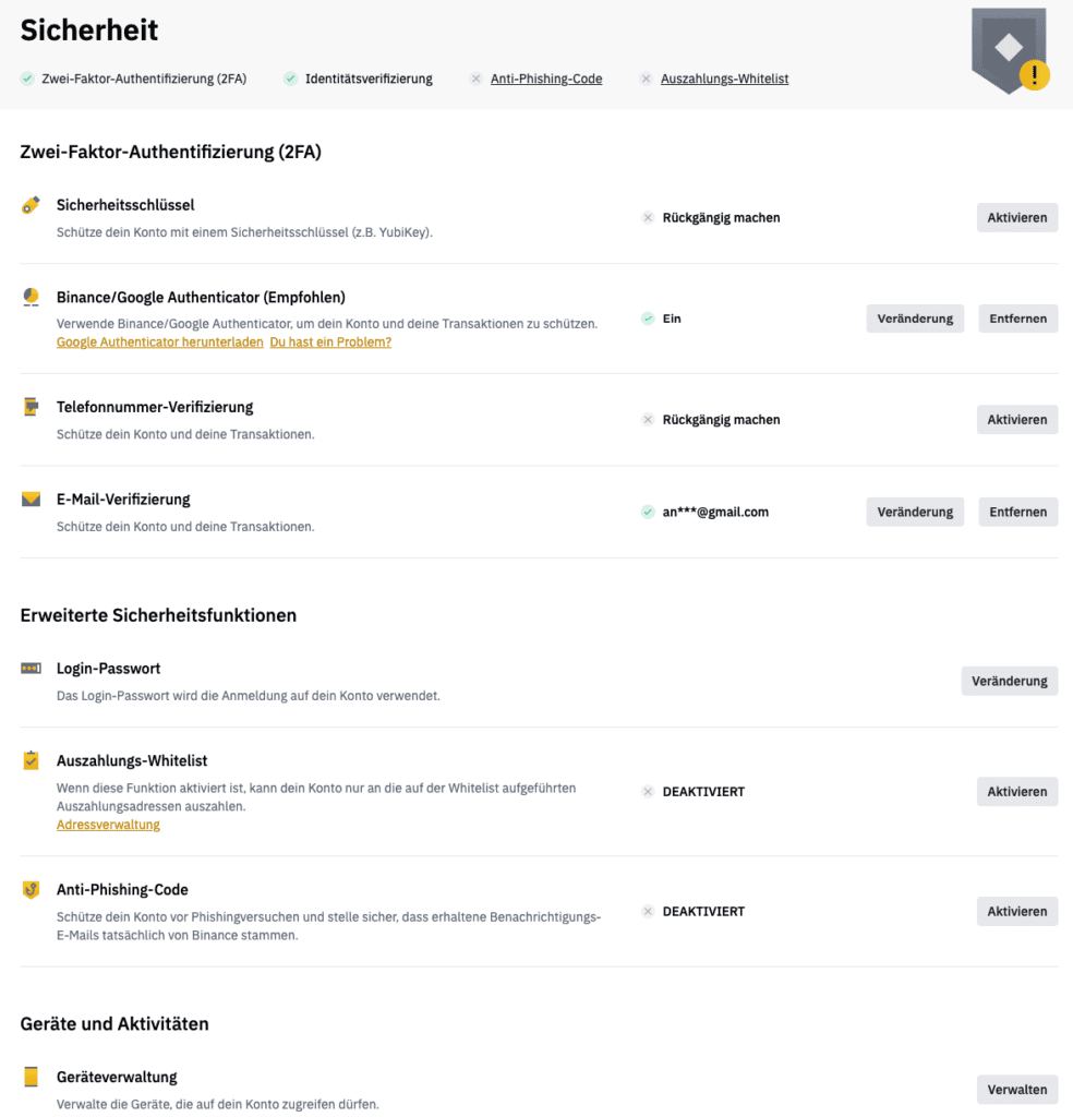 Binance Sicherheit im Test