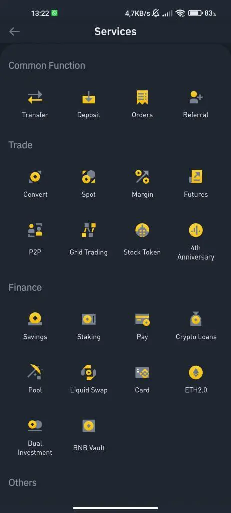 Mobile Binance App all functions review test investieren mit binance erfahrungen