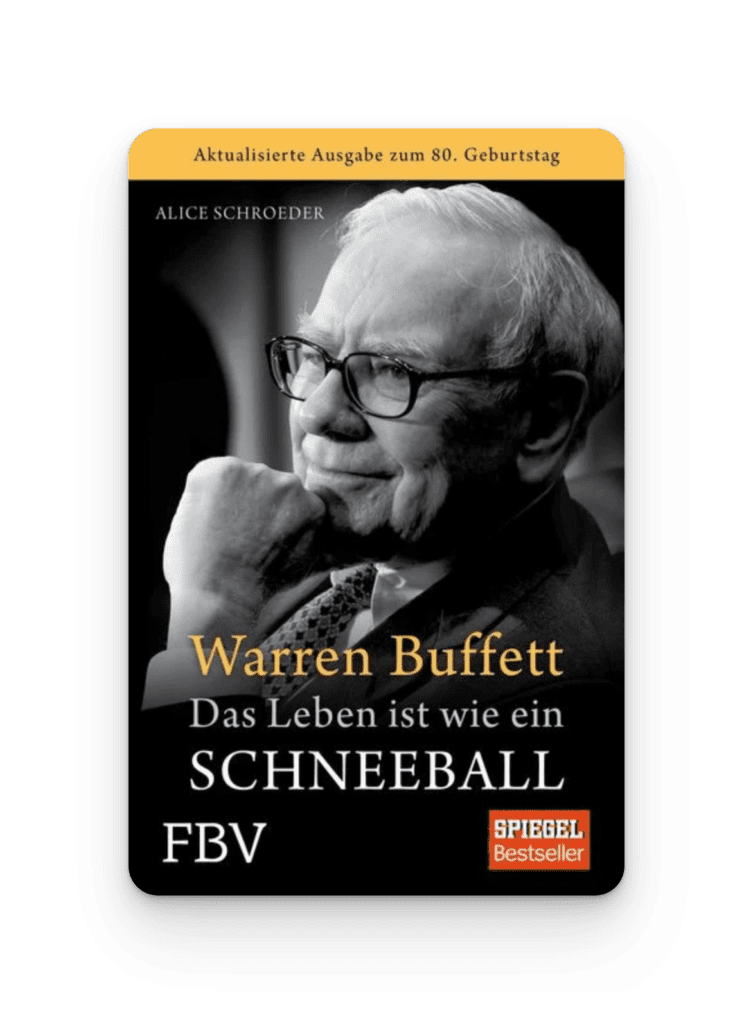 beste Finanzbücher Schweiz Warren Buffett Buchempfehlung das Leben ist ein Schneeball