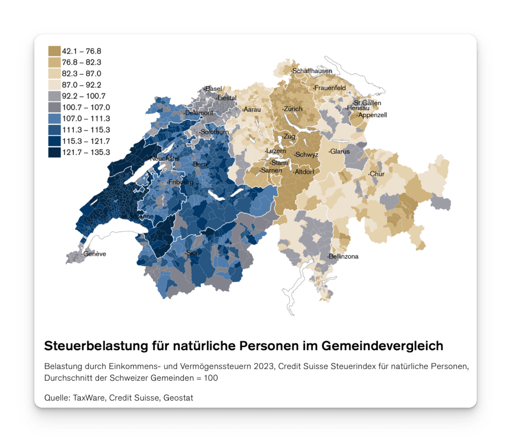 Steuerfuss Gemeinde: Hier zahlst du am wenigsten Steuern 3