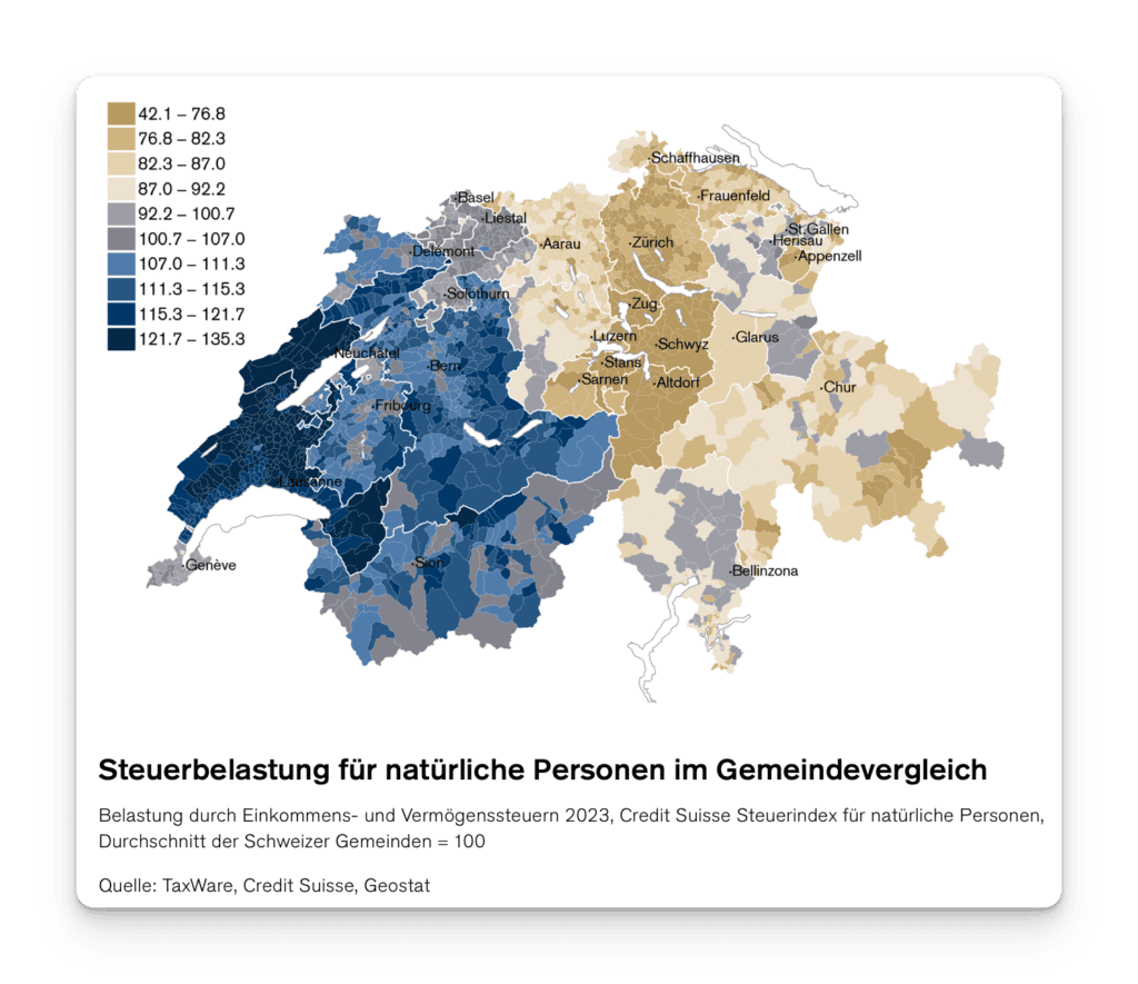 Steuerfuss Gemeinde: Hier zahlst du am wenigsten Steuern 3