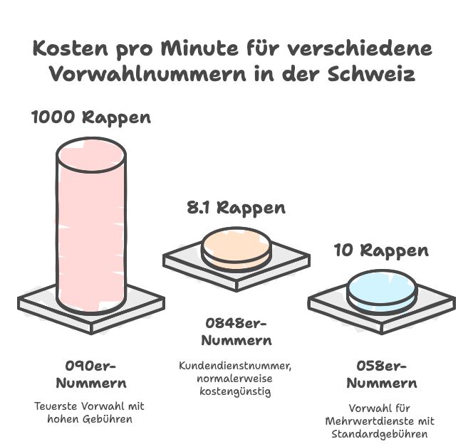 Kostenpflichtige Nummern schweizweit übersicht grafik